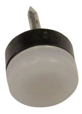 Ślizgacze meblowe  wbijane białe z gumą 25 mm HSI