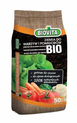 Ziemia do warzyw i pomidorów bio 50 L BIOVITA