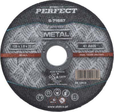Tarcza metal płaska 180x1,6 mm Perfect s-71662 STALCO
