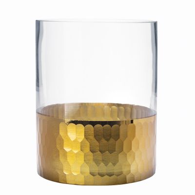 Wazon świecznik szklany 15 cm Golden Honey ALTOMDESIGN