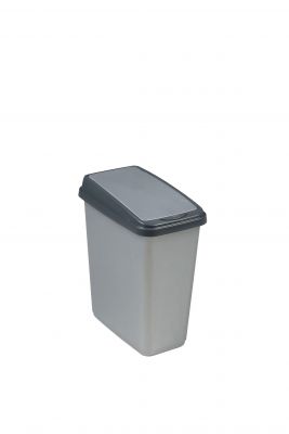 Pojemnik na śmieci Slim-Bin 10 L jasnosrebrny DAJAR