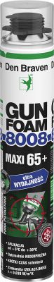 Piana pistoletowa ultra wydajna Gun Foam 8008 Maxi 65+ 870 ml DEN BRAVEN
