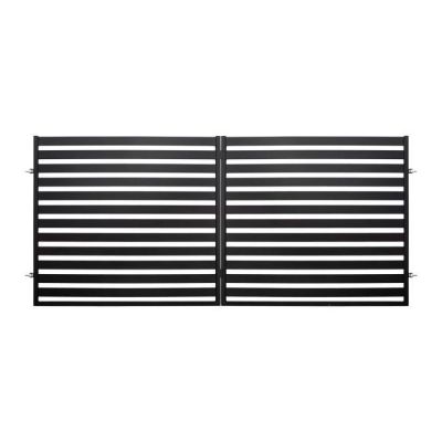 Brama dwuskrzydłowa Polbram Steel Group Lara 2 350 x 154 cm czarna