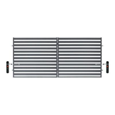 Brama dwuskrzydłowa z automatem Polbram Steel Group Lara 350 x 154 cm