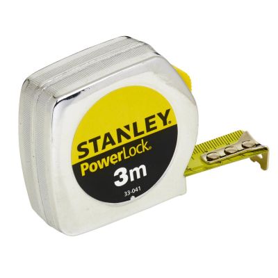 Taśma miernicza Stanley PowerLock chromowana obudowa 3m x 19mm
