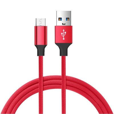 Kabel USB - micro USB czerwony 1,5 m VA0004 VAYOX