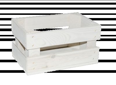 Skrzynka drewniana malowna biała 20x32x14 cm DIRECT HG
