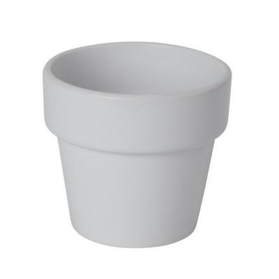 Doniczka ceramiczna C45 GoodHome ozdobna 9 cm biała