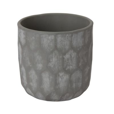Doniczka ceramiczna GoodHome ozdobna 12 cm geo grey