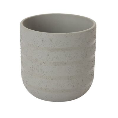 Doniczka ceramiczna GoodHome ozdobna 12 cm szara