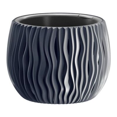 Doniczka z wkładem Sandy Bowl 18 cm antracyt