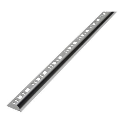 Profil aluminiowy narożny Diall 9 mm zewnętrzny chrom 2,5 m