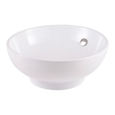 Umywalka nablatowa ceramiczna GoodHome Nura śr. 40 cm biała