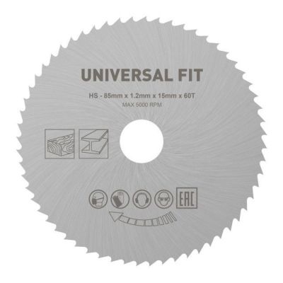 Tarcza do miniszlifierki Universal fit fi 85 x 15 mm 60T