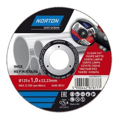 Tarcza korundowa Norton do cięcia inox 41-125 x 1,0 x 22,2 mm