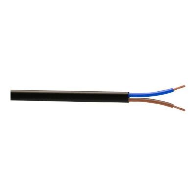 Kabel zasilający H03VVH2F 2 x 0,75 mm2 5 m czarny