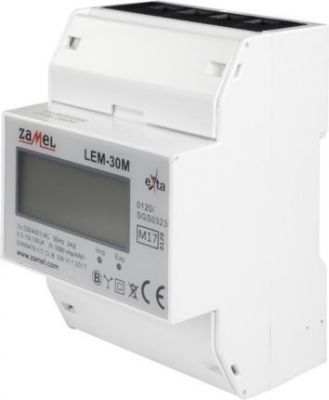 Licznik energii elektrycznej 3F LCD 100A LEM-30M Zamel