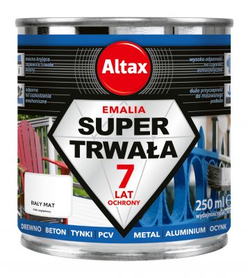 Altax Emalia Super Trwała 0.25 l Biały mat