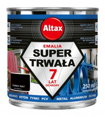 Altax Emalia Super Trwała 0.25 l Czarny mat
