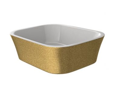 Umywalka nablatowa Besco Assos Glam złota
