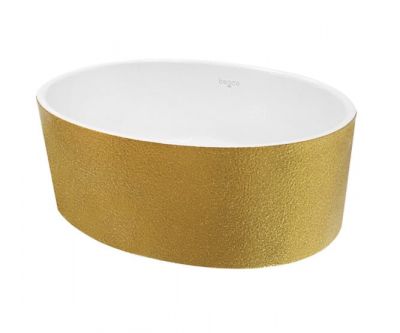 Umywalka nablatowa Besco Uniqa Glam złota 