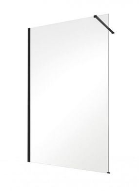Ścianka prysznicowa Besco Eco-N Black Walk-In 110x195 cm 