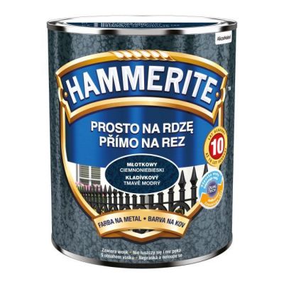 Farba do metalu Hammerite Prosto Na Rdzę młotkowy ciemny niebieski 0,7 l