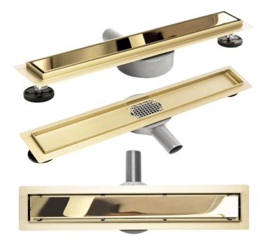 Odpływ liniowy Rea Pure Neo Mirror Gold Pro 90 cm