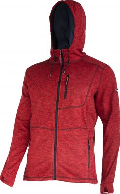 Bluza z kapturem i suwakiem czerwona, XL, CE, LAHTI PRO