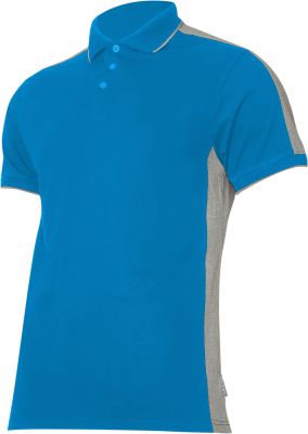 Koszulka Polo 190g/m2, niebiesko-szara, M, CE, LAHTI PRO