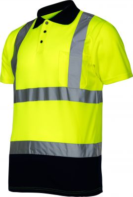 Koszulka Polo ostrzegawcza, żółta, 2XL, CE, LAHTI PRO