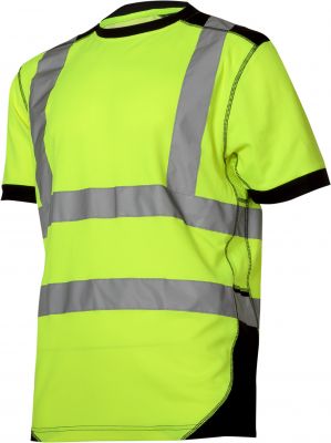 Koszulka T-Shirt ostrzegawcza, żółto-czarna, 2XL, CE, LAHTI PRO