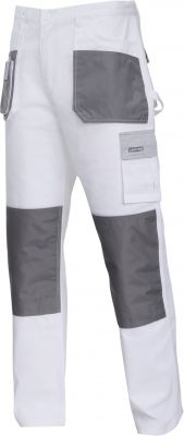 Spodnie biało-szare 100% bawełna, S 48, CE, LAHTI PRO