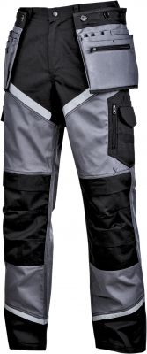 Spodnie czarno-szare z pasami odblaskowymi, 2XL, CE, LAHTI PRO