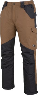 Spodnie ocieplane z szelkami brązowo-czarne, 2XL, CE, LAHTI PRO