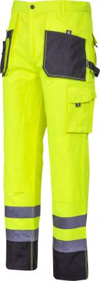 Spodnie ostrzegawcze czarno-żółte, XL, CE, LAHTI PRO