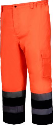 Spodnie ostrzegawcze ociepielane, pomarańczowe, L, CE, LAHTI PRO