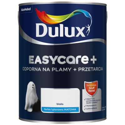 Farba lateksowa EasyCare+ biała 5 L DULUX