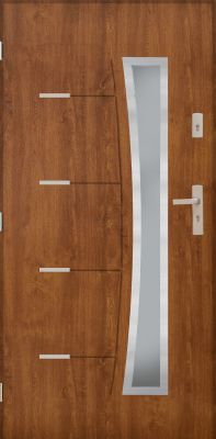 Drzwi zewnętrzne Bristol złoty dąb 90 cm lewe PANTOR