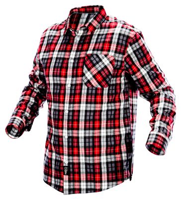 Koszula flanelowa krata czerwono-czarno-biała, rozmiar XL NEO