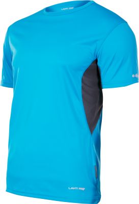 Koszulka funkcyjna 120g/m2, niebieskie-szara, XL, LAHTI PRO