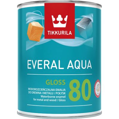 Emalia Akrylowa do drewna i metalu Tikkurila Everal Aqua Gloss 80 0.9L