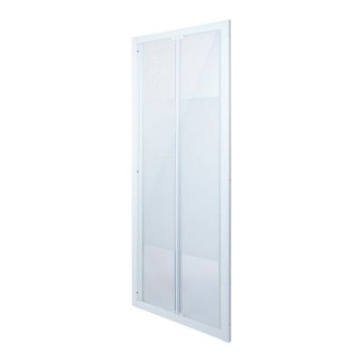 Drzwi prysznicowe składane Onega 90 cm biały/wzór