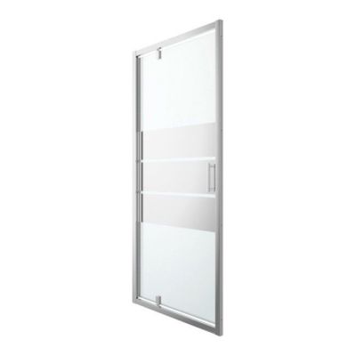 Drzwi prysznicowe wahadłowe GoodHome Beloya 100 cm chrom/szkło lustrzane