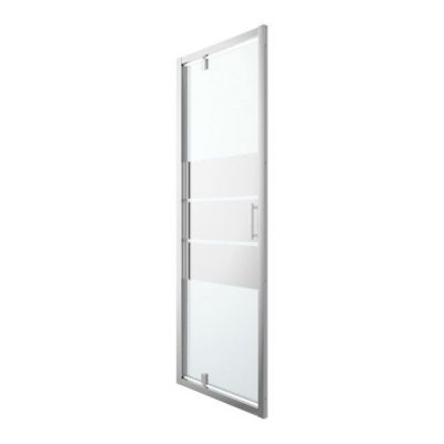 Drzwi prysznicowe wahadłowe GoodHome Beloya 80 cm chrom/szkło lustrzane