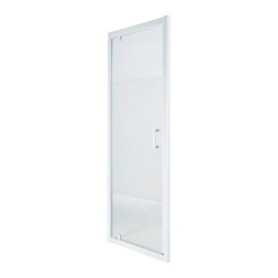 Drzwi prysznicowe wahadłowe Onega 80 cm biały/wzór