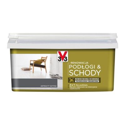 Farba renowacyjna V33 Podłogi & Schody antracyt satyna 2 l