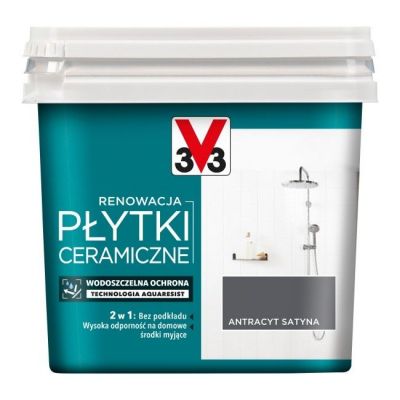 Farba renowacyjna V33 Płytki Ścienne antracyt satyna 0,75 l