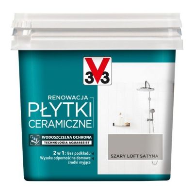 Farba renowacyjna V33 Płytki Ścienne szary loft satyna 0,75 l