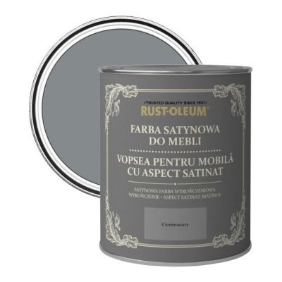 Farba do mebli Rust-Oleum ciemnoszary satyna 0,75 l